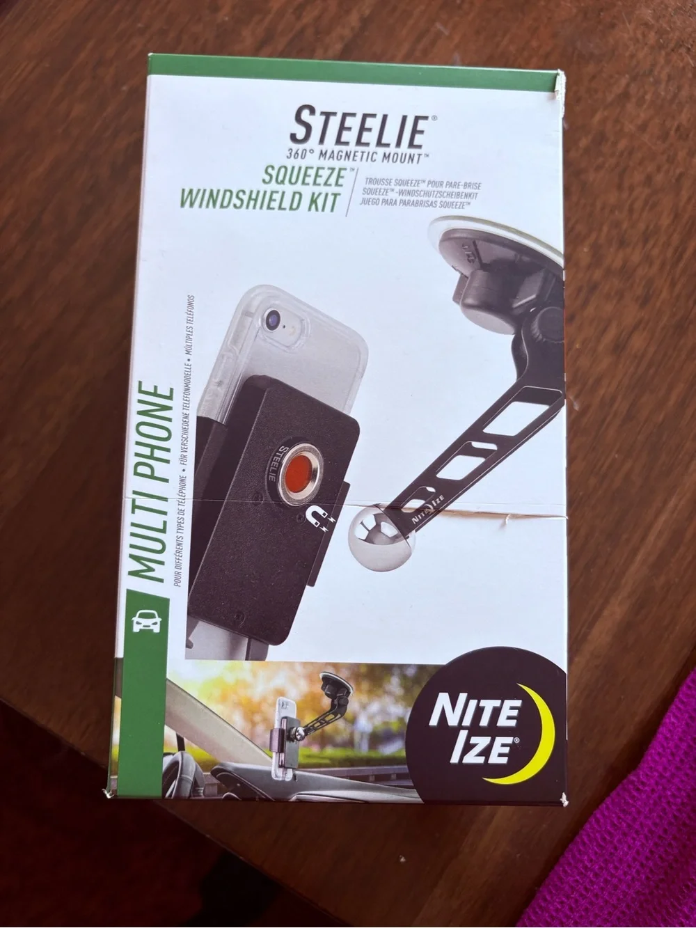 Steelie Squeeze Windshield Kit Phone Car Mount NWT